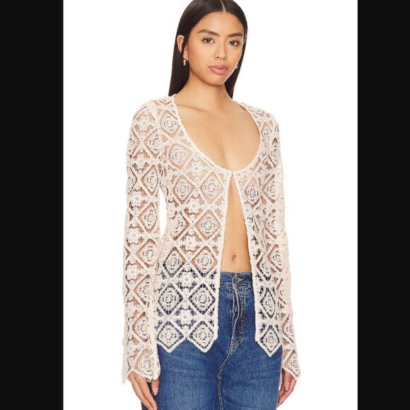 x REVOLVE Janis Crochet Blouse House of Harlow 1960 - Picture 2 of 4